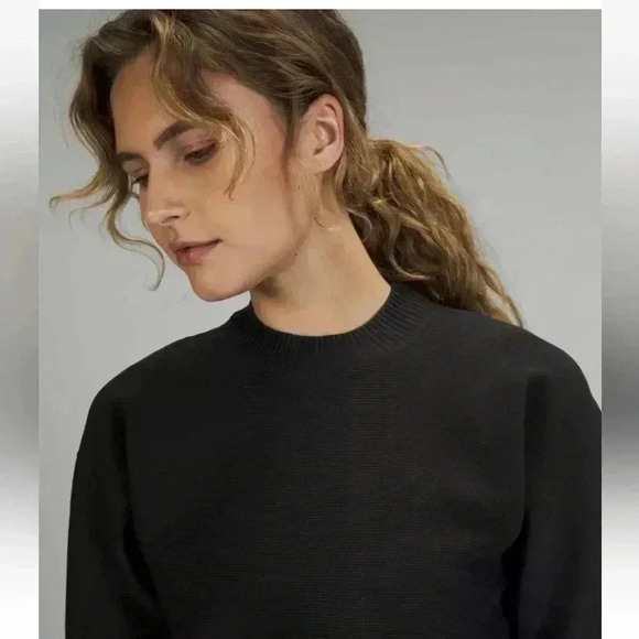 Lululemon AllAround Crewneck Sweater black no size tag 2 4 - Picture 5 of 8
